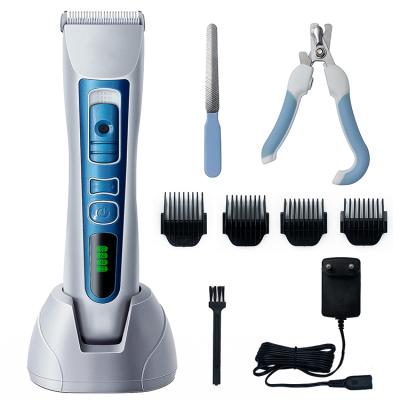 China Outdoor Wholesale Hot Sale Display Pet Hair Trimmer Electric Led Portable Professional Hair Trimmer Clipper for sale