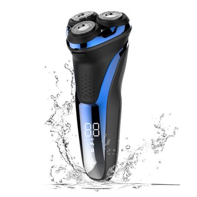 China New Style USB LED Rechargeable Men Triple Shaver Portable Electric Blade Beard Trimmer for sale