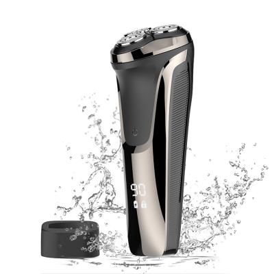 China Portable Men Beard Household Sale Electric Blade Shaver Three Head Triple Trimmer Hot Washable for sale