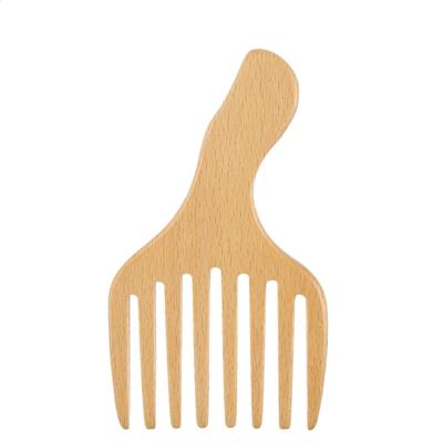 China Modern Custom Wide Wood Comb Handle Beech Women Hairstyle Tooth Logo High Quality Wood Comb New for sale