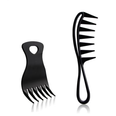 China ZJ Hot Selling Round Plastic Hair Comb Long Handle Tooth Hair Brush Comb Black Hair Comb For Men for sale