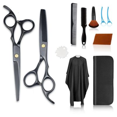 China Thinning Scissors Wholesale 4CR Stainless Steel Hairdressing Hair Scissors 6 Piece Flat Hair Scissors Set 6 Inch Professional Hair Cutting Scissors for sale