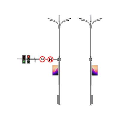 China High Quality Galvanized Street Light Post Synthetic Integrated 4.5M Steel Pole T-Shape L-shape Traffic Light For Sale for sale