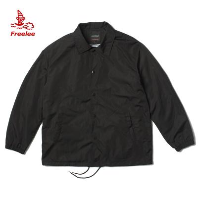 China Good Breathable Wholesale Waterproof Empty Coaches Jacket Simple Black for sale