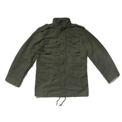 China 2021 Fall Vintage US Army Air Force M65 Olive Green Military Oversized Field Jacket Breathable No Padding for sale