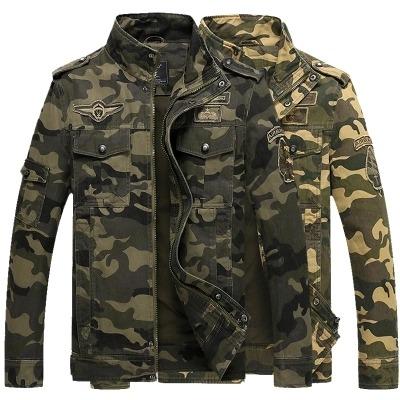 China Slim Fit Cotton Army Coat Mens Sustainable Overcoat Canvas Camouflage Jacket For Fall for sale