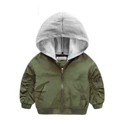 China Latest design baby winter sustainable clothing hood kids jacket streetwear jacket famous boy clothing for sale