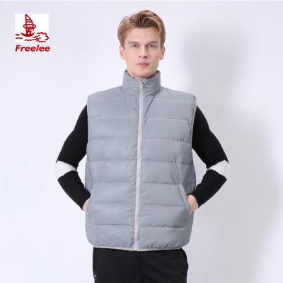 China Wholesale Winter Waterproof 3m Running Bubble Quilted Vest Reflective Cycling Jacket for sale