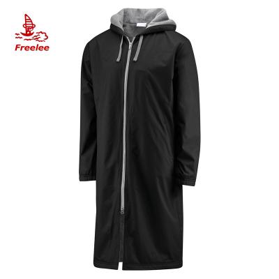 China Breathable Water Resistant Unisex Custom Fleece Lined Hooded Team Swim Parka for sale