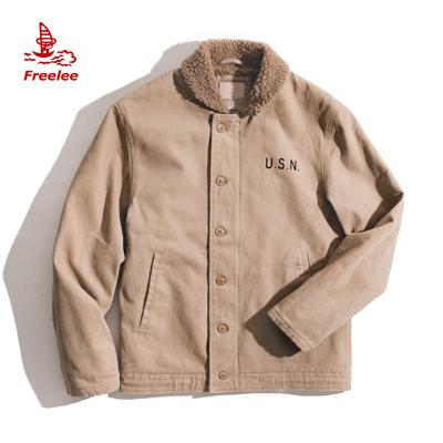 China Breathable OEM USA Custom Khaki N1 Fleece Lined Navy Platform Jacket Winter Mens for sale