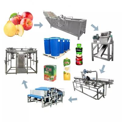 China Turnkey Project New 500-20000kg/H Apple/Pear Juice Machine Complete Apple Production Plant Apple Juice Processing Line Apple Pulp for sale