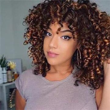 China Cheap Seller Heat Resistant Wholesale Afro Curly Short Curly Curly For Color Women Wigs Synthetic Hair for sale