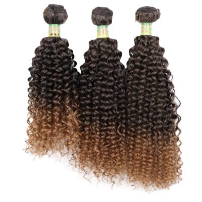 China X-Ring Hair Vigorous Afro Kinky Curly Hair Bundles With Closure 18