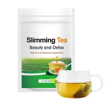 China Decaf Beauty Fitness Detox Weight Loss Private Label Belly Green Flat Tea Tea Bags Custom Diet Natural Tea for sale