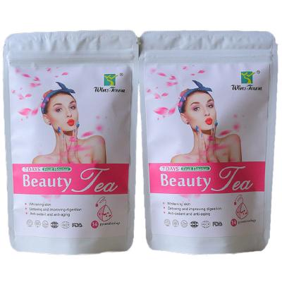 China Tea Drinks Seven Days Peel Whitening Tea Chinese Wholesale Diet Tea Weight Loss Beauty Herbal Lose Slim Lean Detox Fit Diet Tea for sale