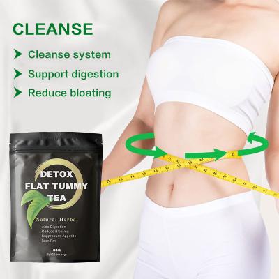 China Custom Decaf Belly Tea Decaf Slim Natural Weight Loss Products Organic Herbal Belly Flat Tea For Diet for sale