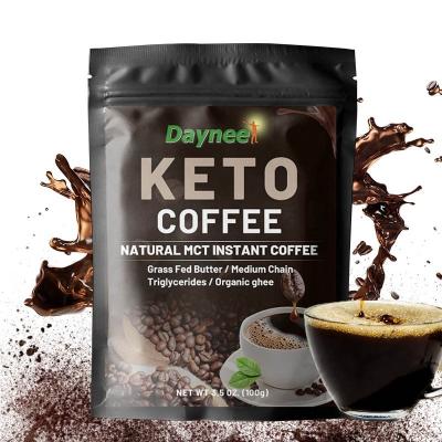 China Natural Slim Coffee Keto Meal Replacement Energy Shake Fat Burner MCT Powder Natural Food Lose Weight Instant Slimming Keto Coffee for sale