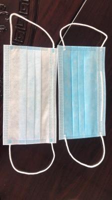 China 3 Ply Disposable Face Mask Blue Color Anti Bacteria for sale