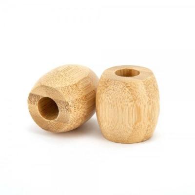 China High Quality Hotel Toothbrush Holder Bamboo Holder Biodegradable Reusable Natural Bamboo Base for sale