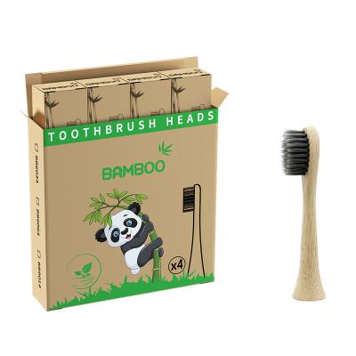 China Eco - Friendly Hotel Electric Toothbrush Replacement Bamboo Heads Soft Stiffens BB6064 for sale