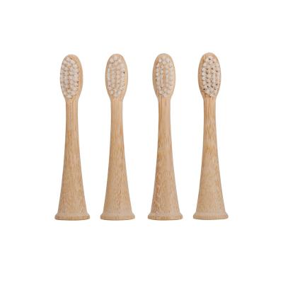 China 2021 New Hotel 100% Natural Bamboo Toothbrush Head Replaceable Electric Toothbrush Head For Phillips Sonic Electric Toothbrush for sale