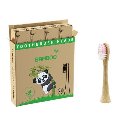 China Hotel Clean Sonic Electric Toothbrush Replacement Bamboo Eco-friendly Toothbrush Heads Biodegradable Toothbrush Head BB6064 for sale