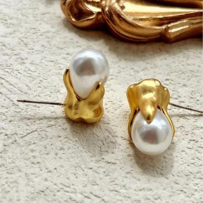 China Environmental Friendly Fashionable and personalized earrings facial features series teeth earrings pearl earrings for sale