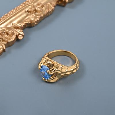 China Environmental Friendly Wholesale of simple and fashionable navy blue diamond rings fashion jewelry rings for wedding for sale