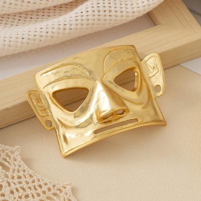 China Fashionable National style gold mask 18K brooch brooches women fashion jewelry brooches for sale