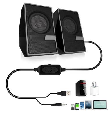 China Portable Mini System Computer Multimedia System New Listing Computer USB 2.0 Mini Wired Speaker For Laptop Home Theater for sale