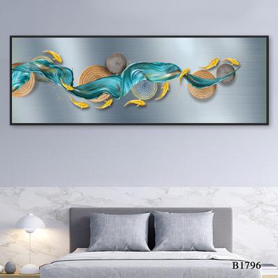 China Eco-friendly 3D Effect Goldfish Porcelain Decorative Painting Swimming Silk Crystal Painting for sale