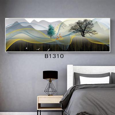 China Simple Line Eco-friendly Large Canvas Oil Painting Home Decor Art Bedside Painting for sale