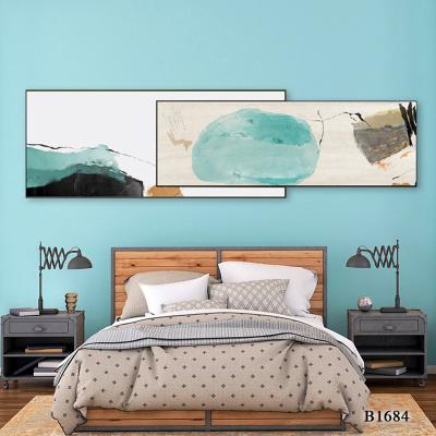 China Eco-friendly Abstract Oil Color Painting Ink Chinese Style Bedside Canvas Silk Painting for sale