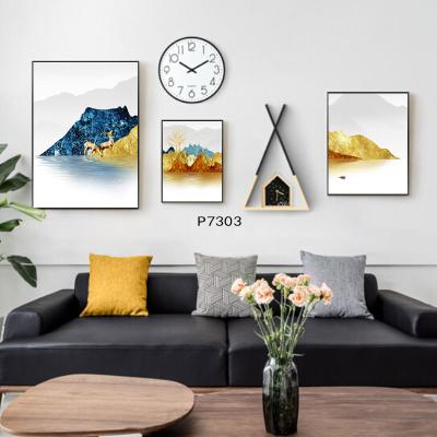 China Landscape Eco - Friendly Decorative Combination Irregular Graphic Art Decorative Painting for sale