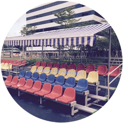 China Aeshetic Act 4 Rows Sports Satisfaction Bleacher With Middle Back Plastic Seat for sale