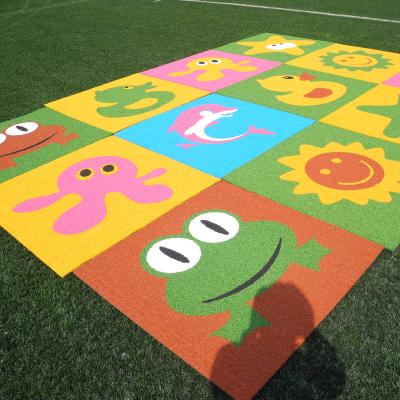 China PE & PP Cartoon Artificial Grass Turf Door Mat For Custom Made for sale