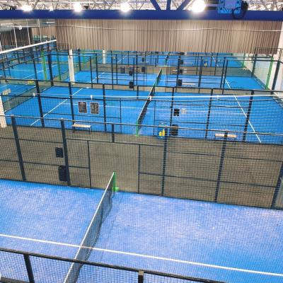 China Outdoor lines steel glass court padel golf field badminton synthetic plastic turf for sale