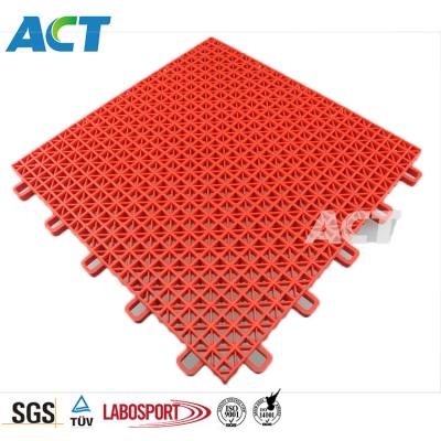 China OUTDOOR BASKETBALL PP Interlocking Suspending Plastic Basketball Sports Flooring Free Maintenance for sale