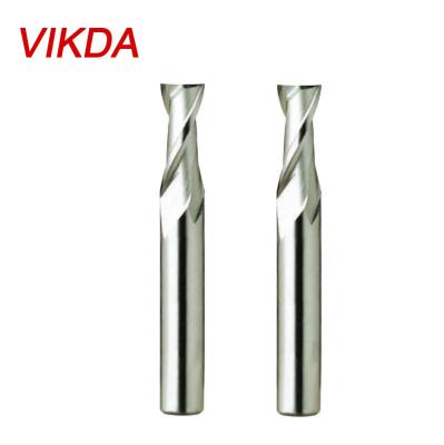 China Vikda HIGH SPEED STEEL HSS Co8 M42 Long-edged 2 fluted-4 fluted inch end mills Long-edged rough mills coarse tooth end mills for sale