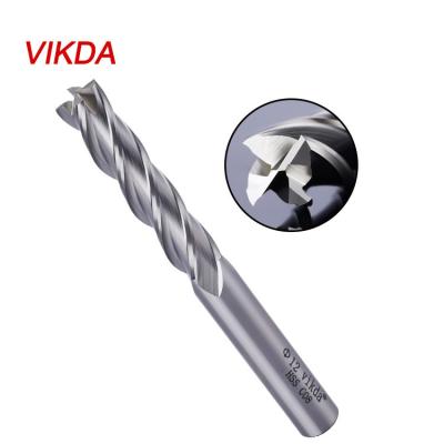 China Vikda Professional CNC 4 Flute Thread Milling Machining White Steel Cutter for Engraving and Opening CNC Router Bit Te koop