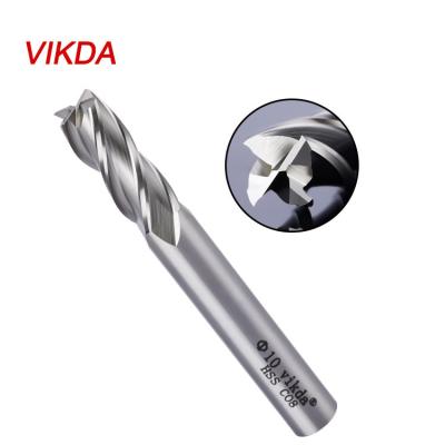 China Vikda Four Eadge Cnc End Mill Machining Industrial High Speed ​​Steel Bit For Prehardende Cutting Cnc Steel Cutting Tools Te koop