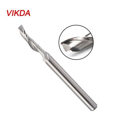 China Vikda Quality HSS Steel Flute End Mill Machining Lengthened Single Cutters Best For Aluminum Alloy Slotting CNC Router Bit for sale