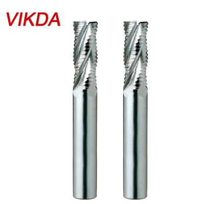 Cina Vikda HRC40 HSS Co8 TiCN Milling Cutter Tooth Rough End Mills Efficient High SPEED STEEL Rough End and Roughing Wear Resistant End Mills in vendita