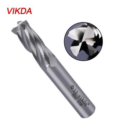 중국 Vikda Machining High Efficiency M42 Steel 3-5 Flute Corn Milling Cutter Fine Tooth Vikda Machining For Aluminum And Steel Aperture CNC Bits to carbon set 판매용