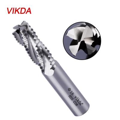 China CNC Impact Resistance Vikda M42 HSS 3-6 Angel Rough Tooth Shaper Tooth Cutter Machining End Mill for Aluminum and Carbon Steel Cutters Tool for sale