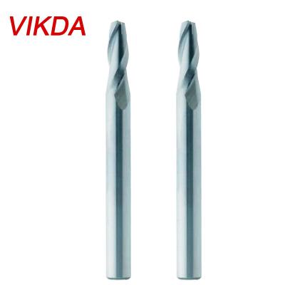 China Vikda HSSCo82 Blade Taper Milling Cutter CNC HIGH SPEED STEEL Tool Machining Die 4 Blade Steel Flat Bottom End Mill en venta