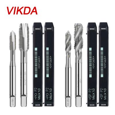 China High Quality HSS M42 Vikda High Cobalt Spiral Taps High Speed ​​Steel Cobalt Containing CNC Machine Tool Straight Spline Taps for sale