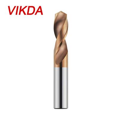 China Metal Shank Integral Grinding Steel Straight Twist Drill HRC55 Tungsten Carbide Twist Drill Vikda Metal Drilling Machine Te koop