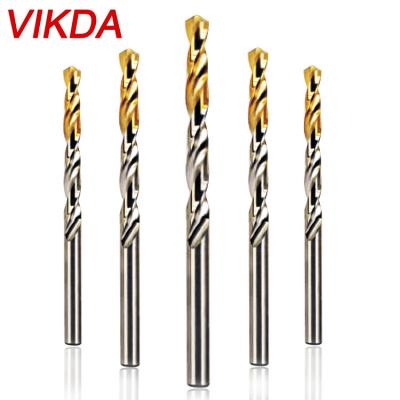 China Metal Vikda Drilling Fully Grinding Metal Drill HSSCo8 M42 Straight Leg Torsion Drill Stainless Steel Performance Special Processing Drill for sale