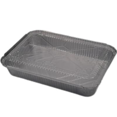 China Disposable Food Grade Aluminum Foil Food Container Aluminum Foil Baking Pan Tray With Lids for sale